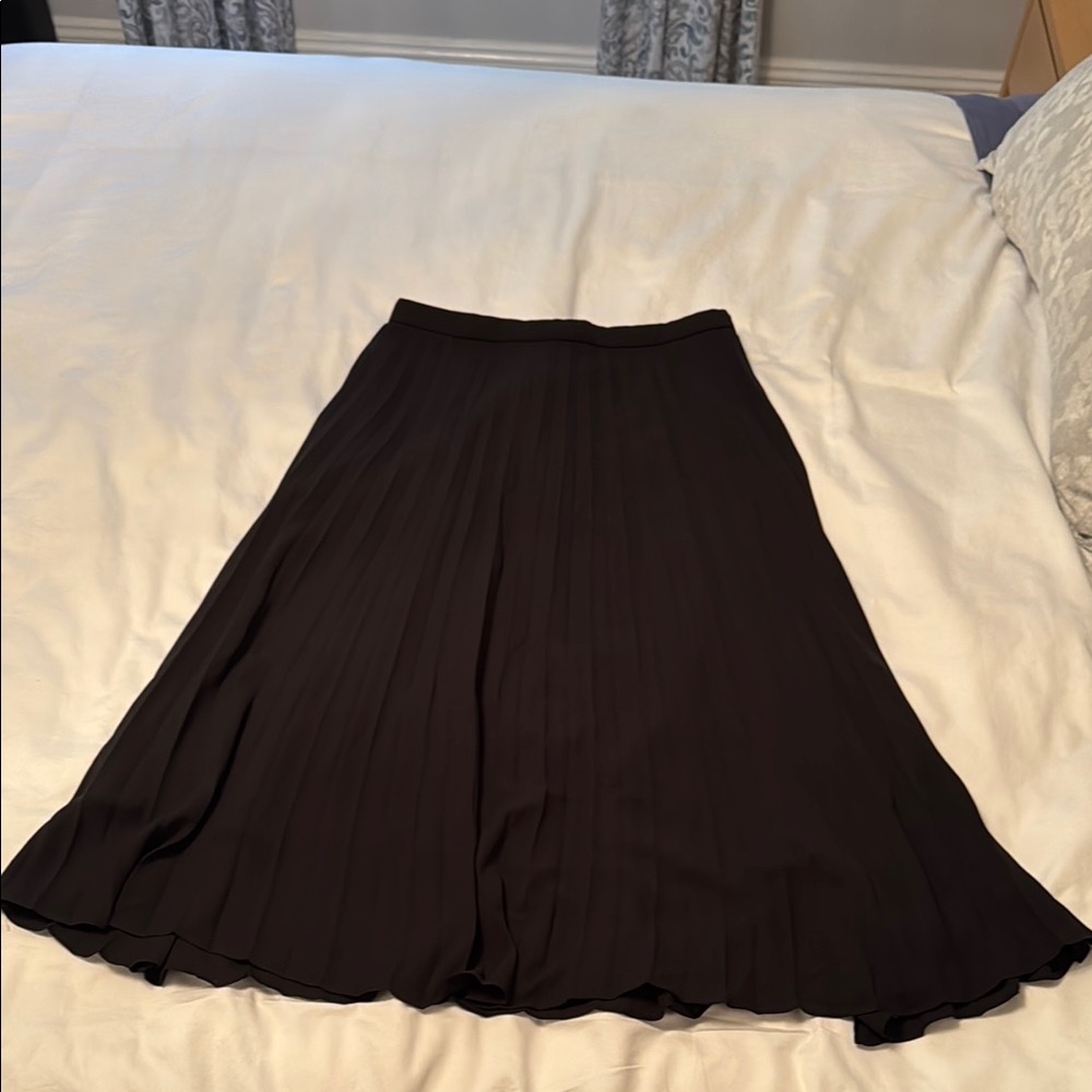 Elegant Black Pleated Skirt